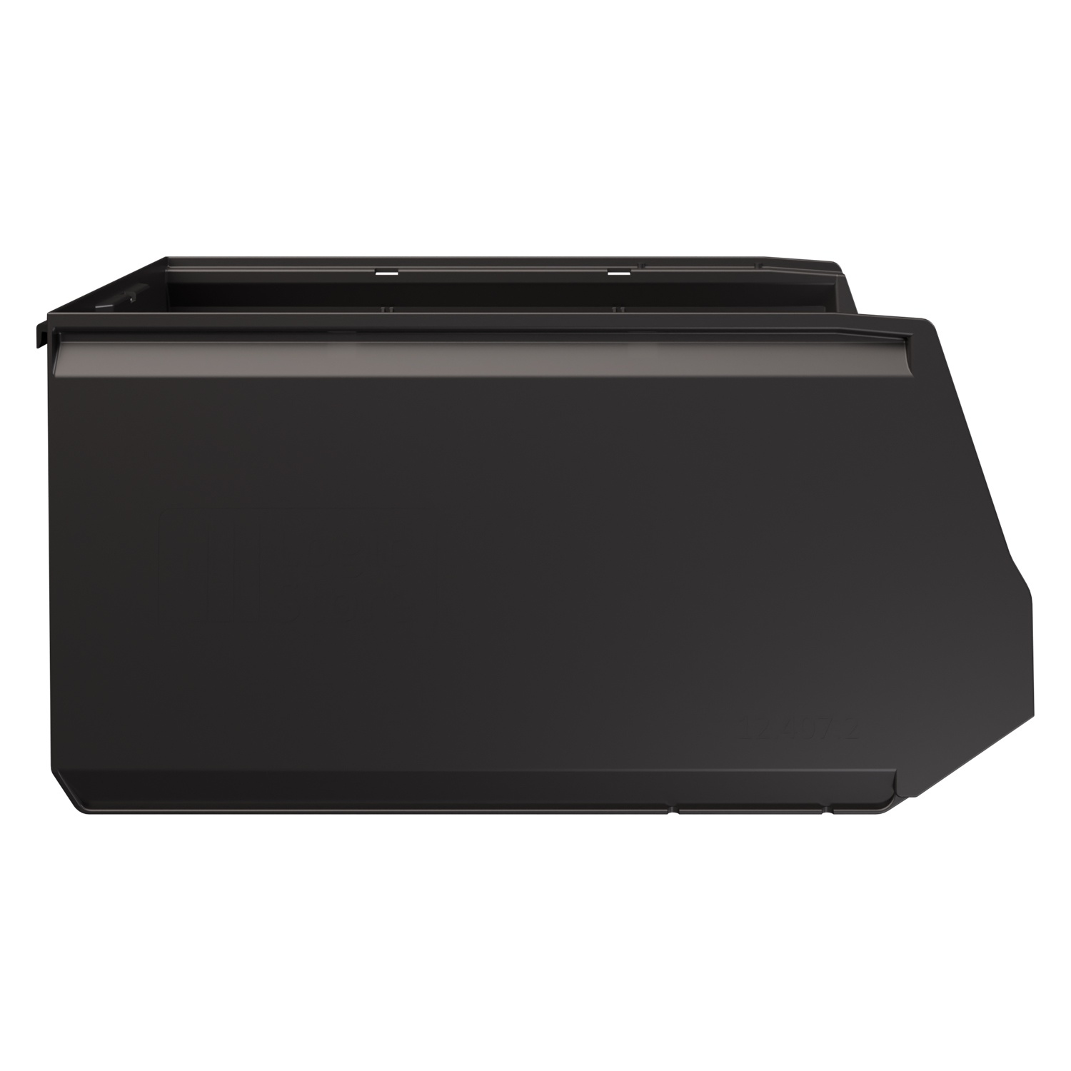 Складской лоток Logic Store 500х300х250 мм iPlast чёрный ЭКО с отверстиями для перегородок N2 (12.407.2)
