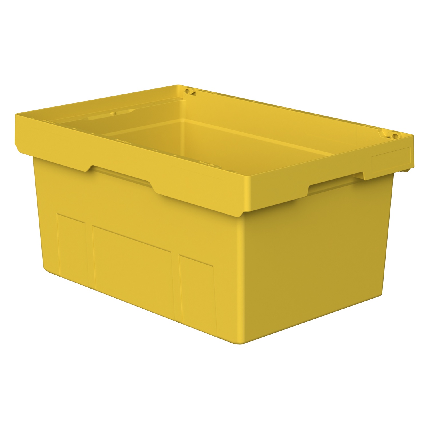 Вкладываемый контейнер INSTORE KV-6427 600x400x272 мм iPlast жёлтый со сплошным дном