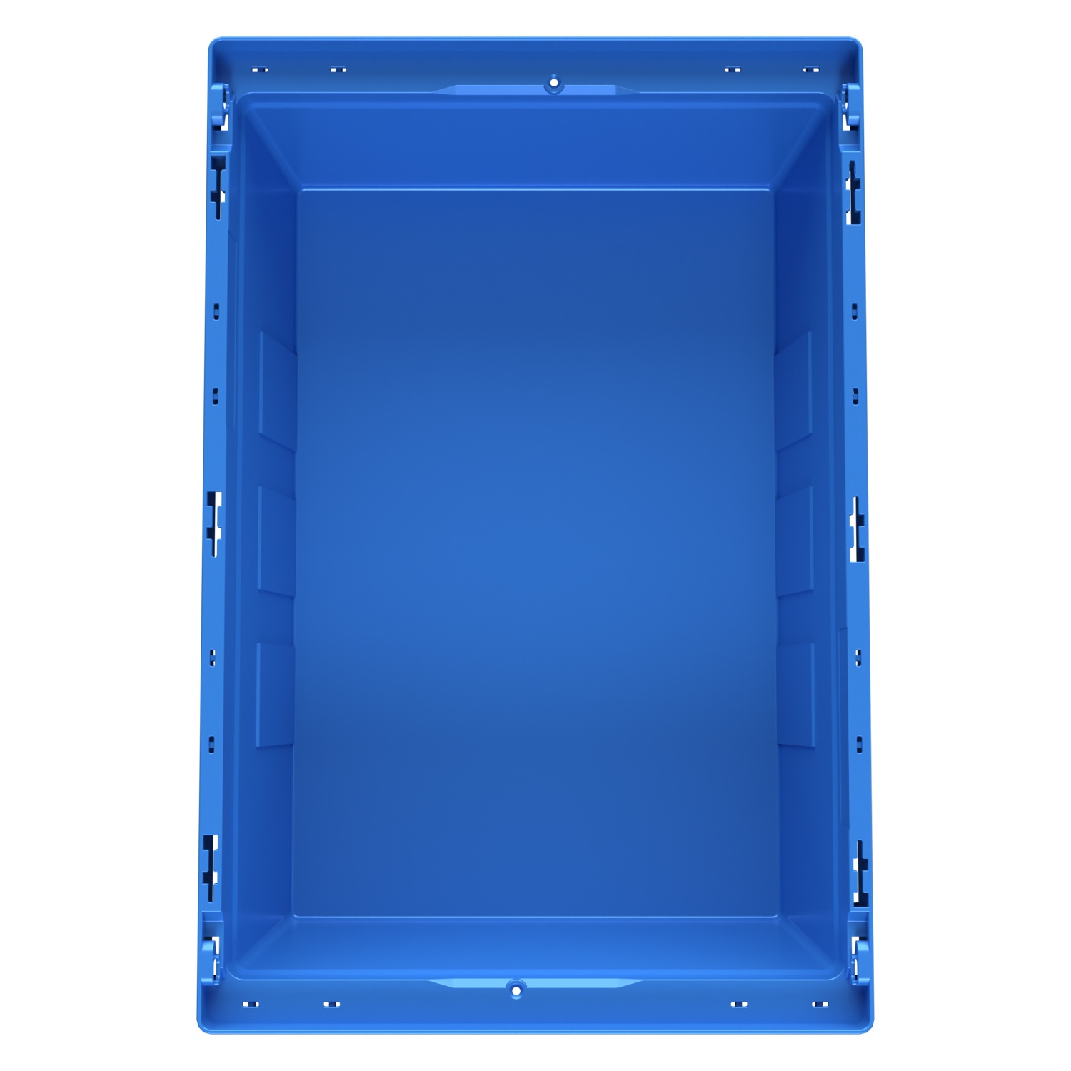 Вкладываемый контейнер INSTORE KV-6422 600x400x220 мм iPlast голубой со сплошным дном