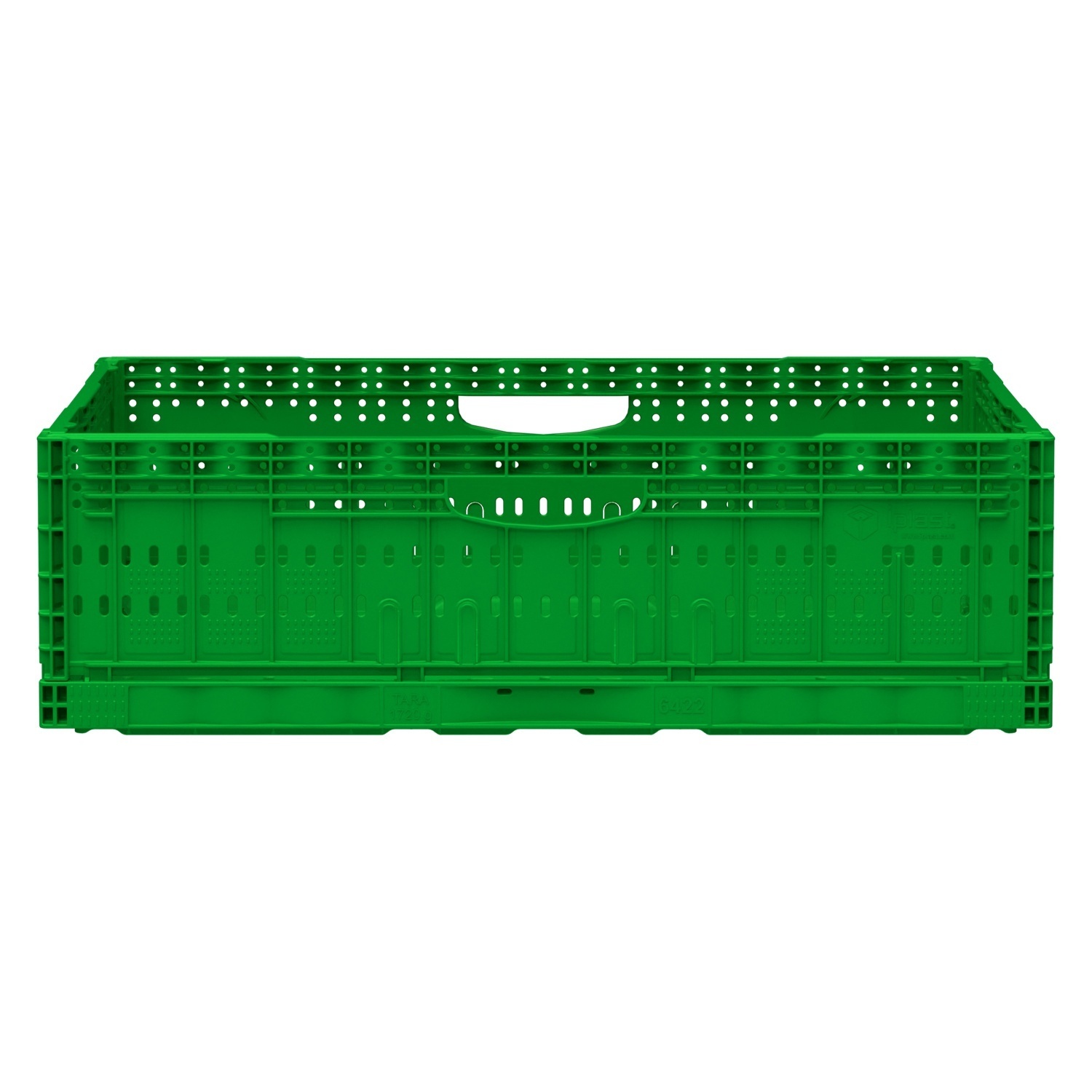 Складной ящик FC-6418 600х400х180 мм iPlast салатовый перфорированный