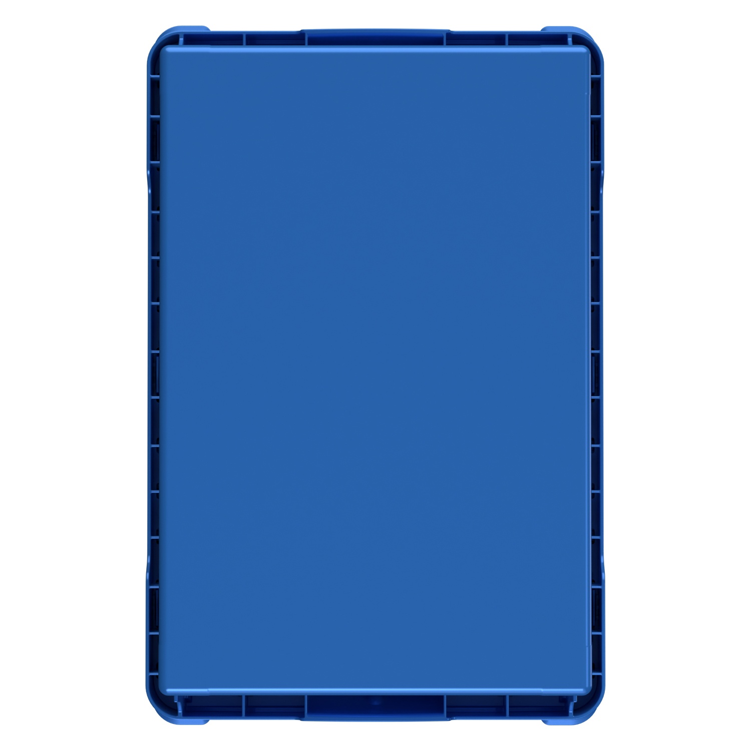 Вкладываемый контейнер INSTORE KV-6442.1 600х400х420 мм iPlast голубой со сплошным дном и распашной крышкой Вкладываемый контейнер INSTORE KV-6442.1 600х400х420 мм iPlast голубой со сплошным дном и распашной крышкой