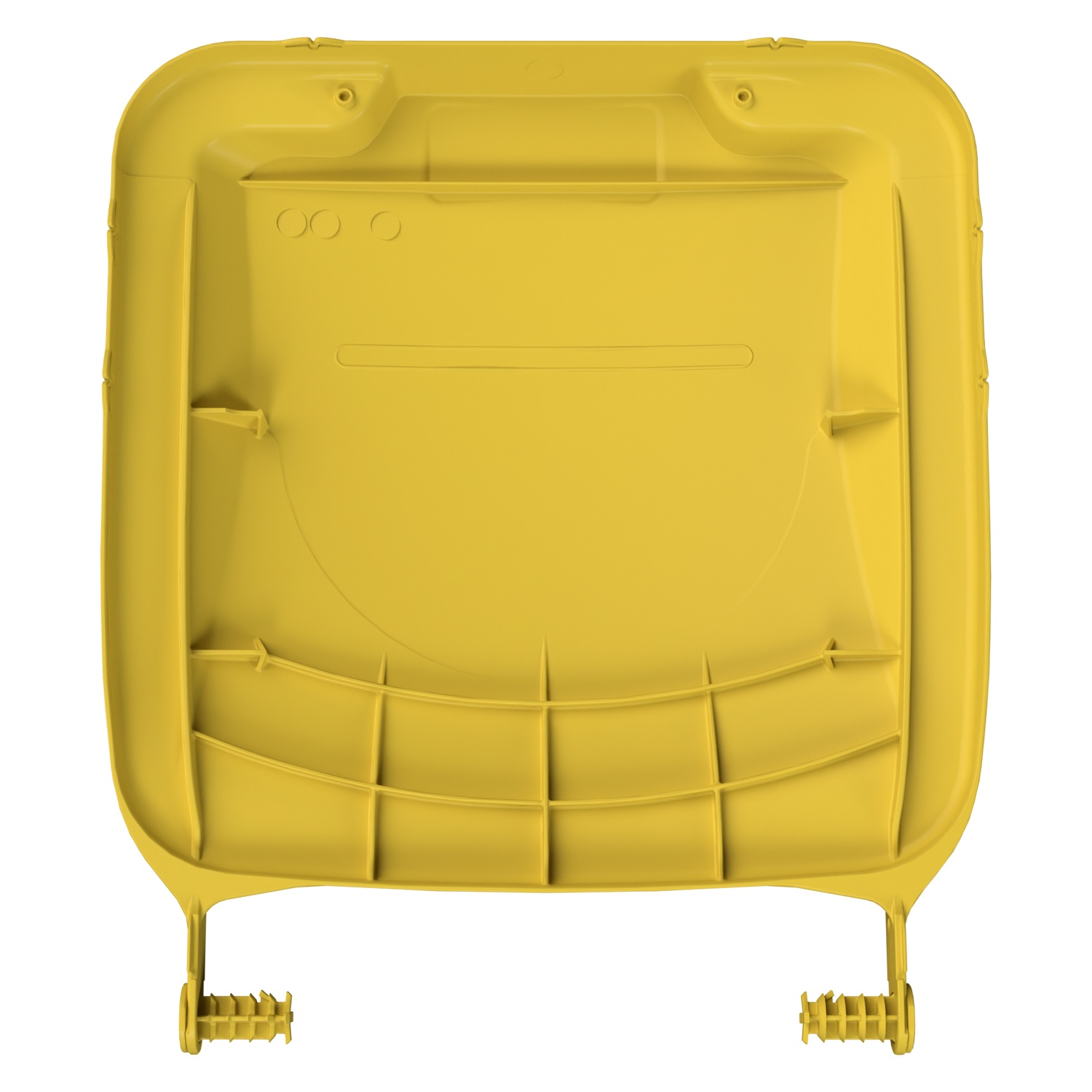 Крышка для мусорного контейнера 120 л (Light) iPlast жёлтая c осями для крепления