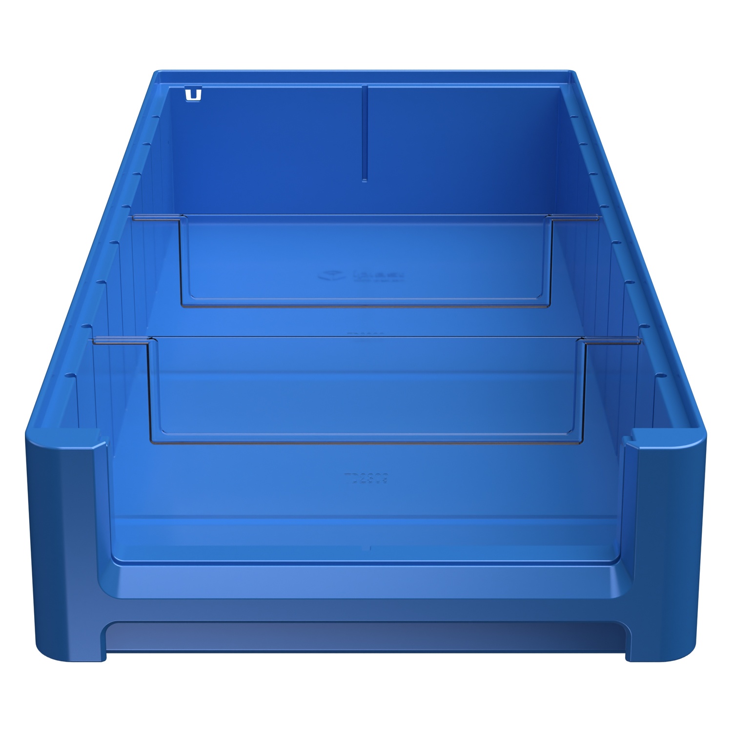 Полочный контейнер SK-5209 500х235х90 мм iPlast голубой с 2 поперечными перегородками