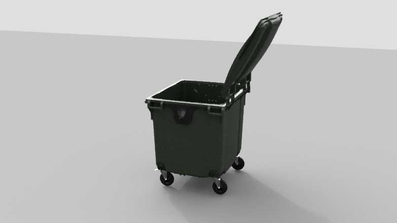 Контейнер для мусора 1100 л на колесах с крышкой TwinLid - купить по ...