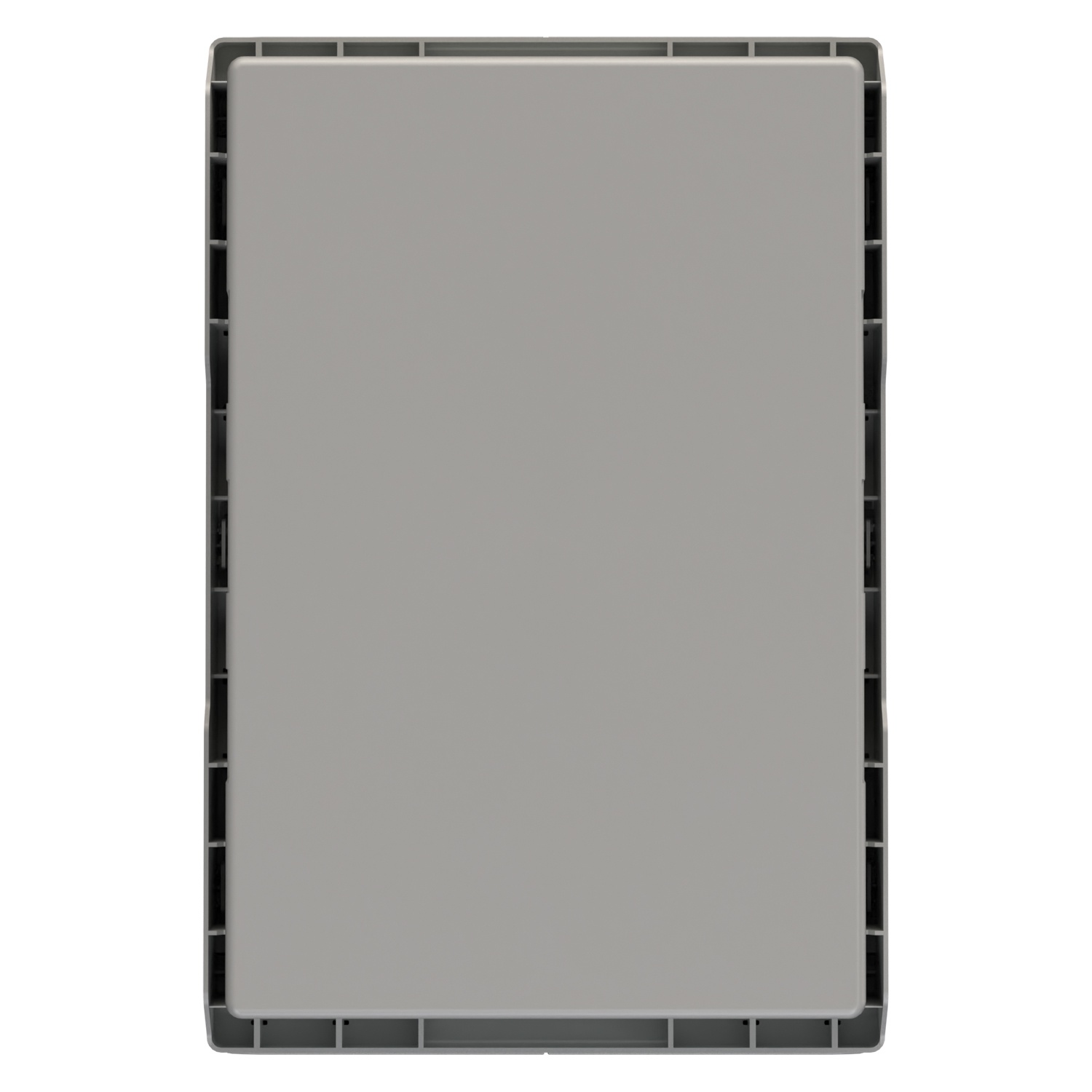 Вкладываемый контейнер INSTORE KV-6442 600х400х420 мм iPlast серый со сплошным дном и распашной крышкой