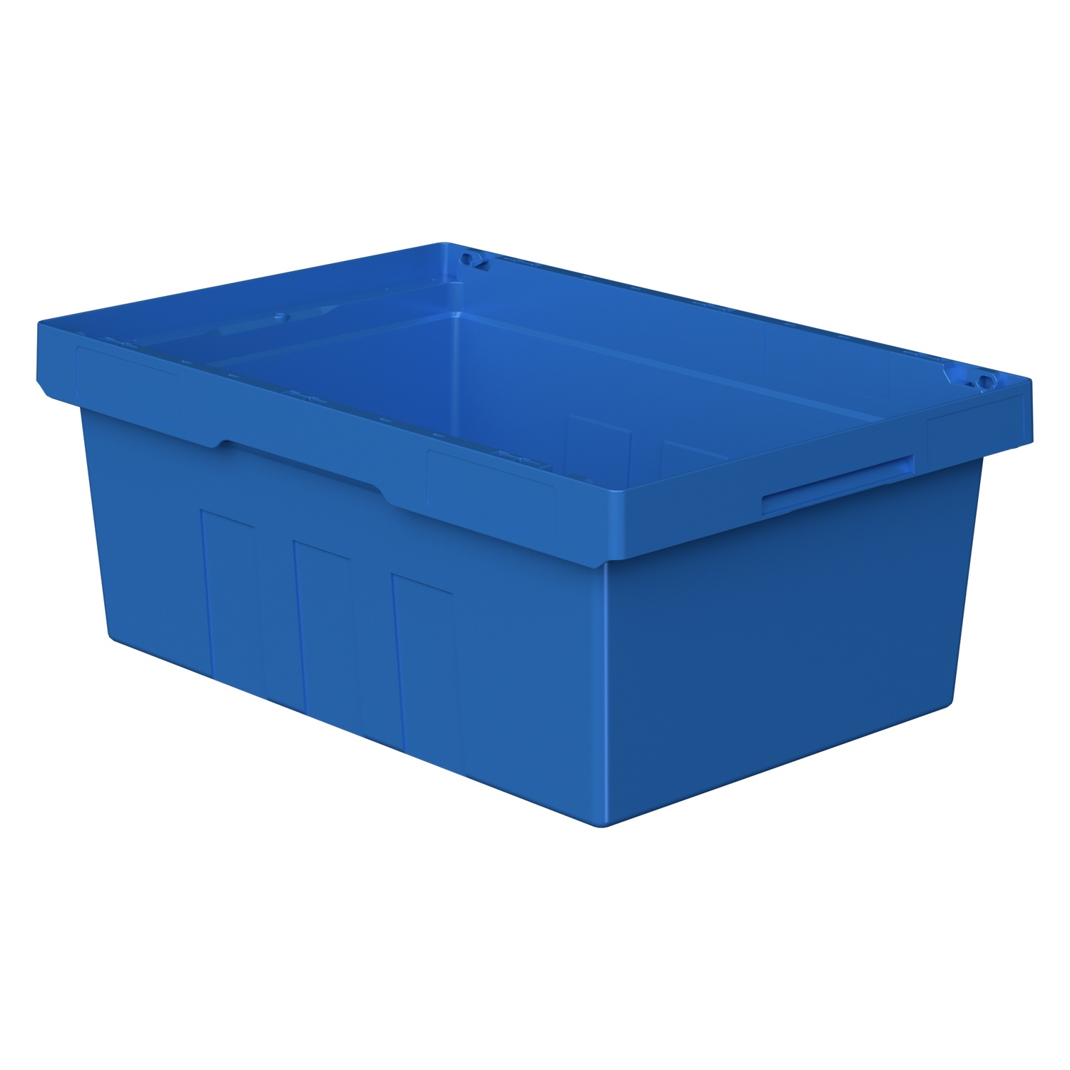 Вкладываемый контейнер INSTORE KV-6422 600x400x220 мм iPlast голубой со сплошным дном