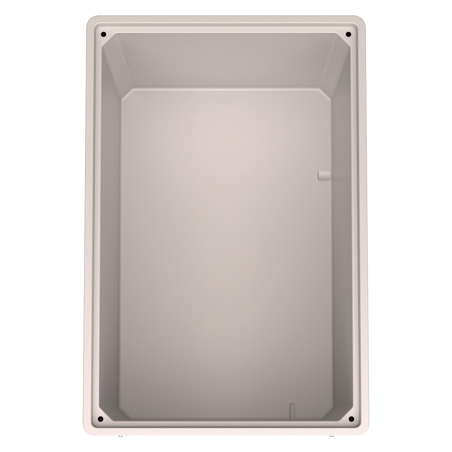 Большой контейнер 1200х800х920 мм iPlast iBOX светло-серый со сплош. стенками и дном на колёсах с пробкой 2 дюйма