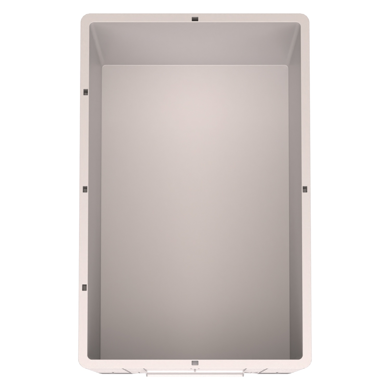 Большой контейнер 1020x640x675 мм iPlast iBOX светло-серый со сплошными стенками и дном, на ножках