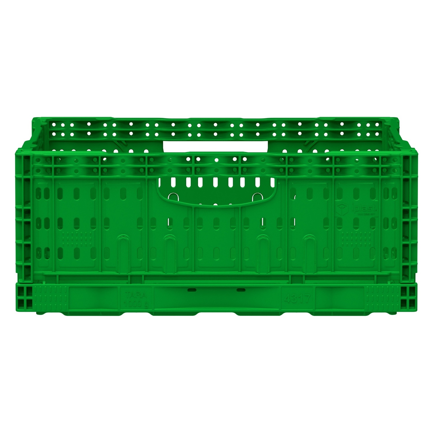 Складной ящик FC-4317 400х300х170 мм iPlast салатовый перфорированный