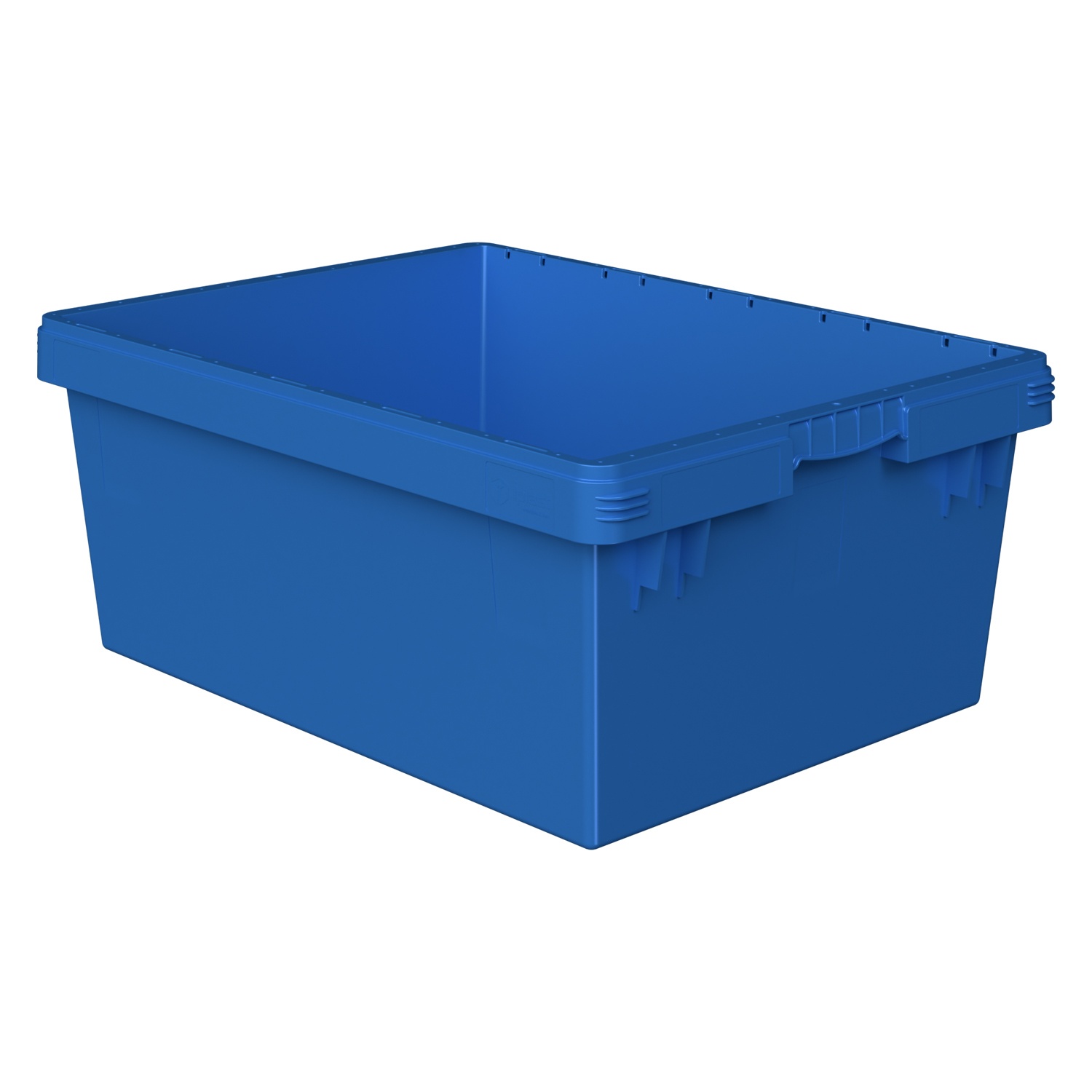 Вкладываемый контейнер INSTORE KV-8632.1 800х600х320 мм iPlast голубой со сплошным дном и штабельным упором