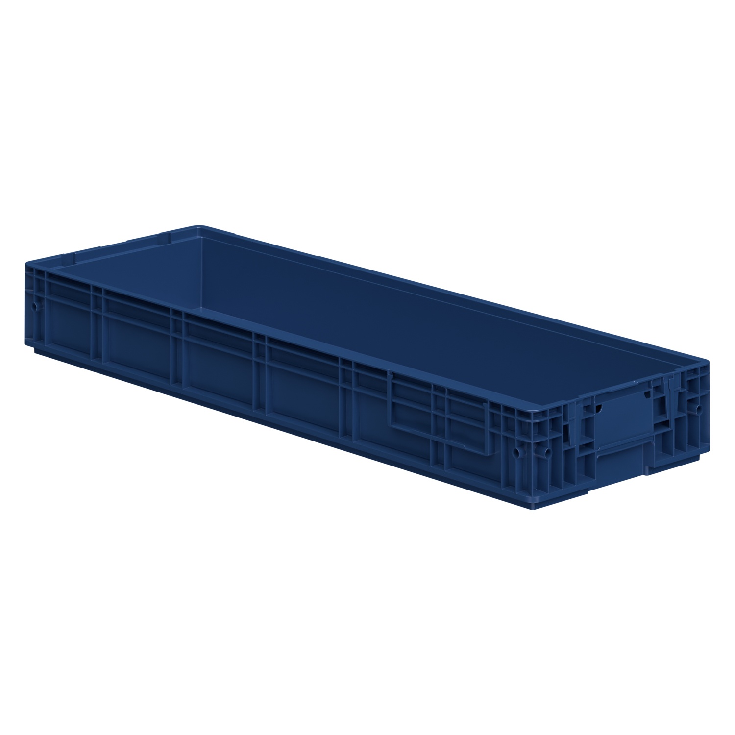 Ящик R-KLT 12415 1194x396x147,5 мм iPlast синий индиго со сплошными стенками и дном