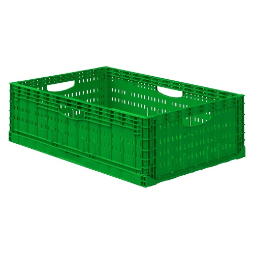 Складной ящик FC-6418 600х400х180 мм iPlast салатовый перфорированный