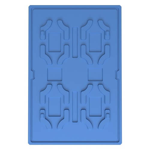 Крышка разборного контейнера Polybox 1210x810x80 мм iPlast голубая