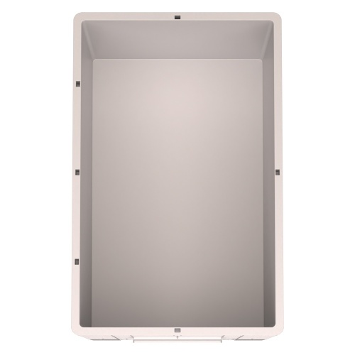 Большой контейнер 1020x640x675 мм iPlast iBOX светло-серый со сплошными стенками и дном, на ножках