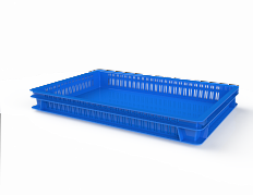 Ящик полимерный для полуфабрикатов перфорированные стенки сплошное дно (600х400х75) - фото 1 предпросмотра