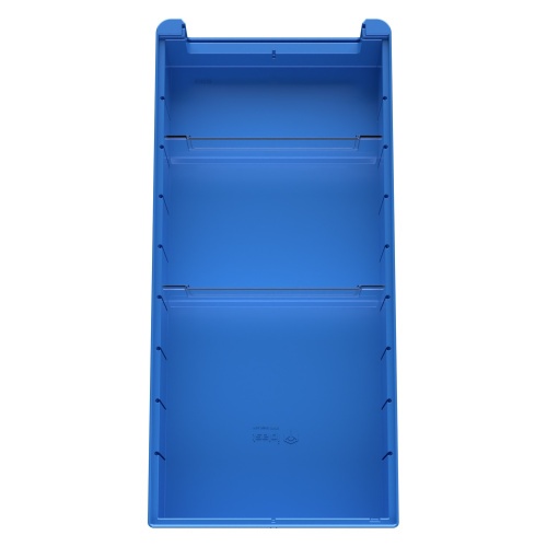 Полочный контейнер SK-5209 500х235х90 мм iPlast голубой с 2 поперечными перегородками и наклейкой 50х70 мм