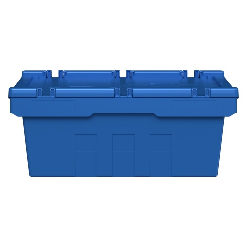 Вкладываемый контейнер INSTORE KV-6422 600х400х245 мм iPlast голубой со сплошным дном и распашной крышкой