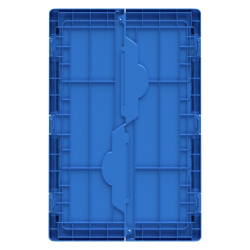 Крышка пластиковая LF-64 610х410 мм iPlast голубая распашная c осями для контейнера KV-6417, 6422, 6427