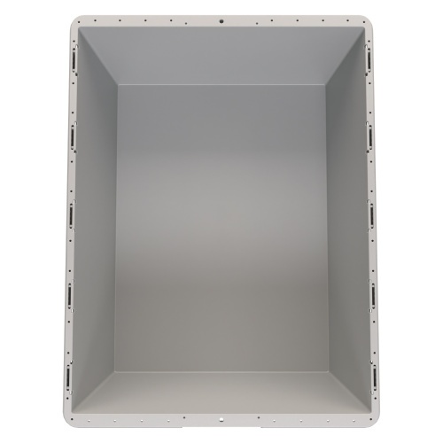 Вкладываемый контейнер INSTORE KVR-8634 800x600x340 мм iPlast светло-серый с усиленным дном