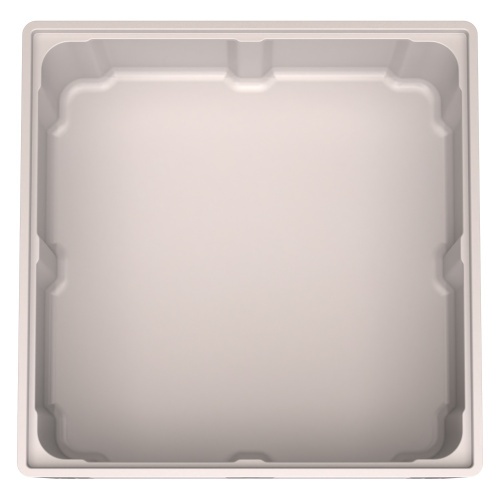 Большой контейнер 1130x1130x580 мм iPlast iBOX светло-серый со сплошными стенками и дном, на ножках