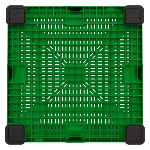 Большой контейнер 1130x1130x760 мм iPlast iBOX салатовый c перфорированными стенками и дном, на ножках