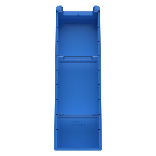 Полочный контейнер SK-51509 500х155х90 мм iPlast голубой с 2 поперечными перегородками
