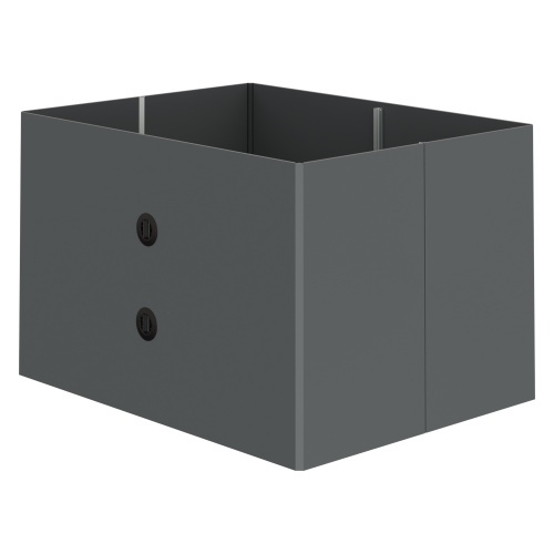 Стенка контейнера Diamond 1425х1095х1125 мм iPlast PolyBox серая Z-образного сложения