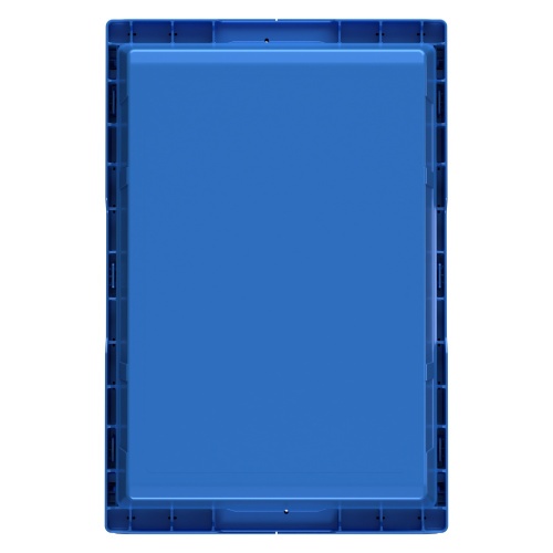 Вкладываемый контейнер INSTORE KV-6417 600х400х196 мм iPlast голубой со сплошным дном и распашной крышкой
