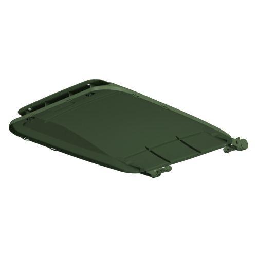 Крышка для мусорного контейнера 240 л (Light) iPlast зелёная c осями для крепления