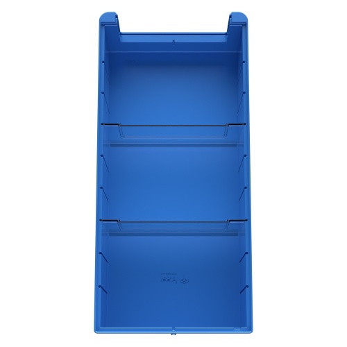 Полочный контейнер SK-5214 500х235х140 мм iPlast голубой с 2 поперечными перегородками
