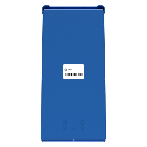Полочный контейнер SK-5209 500х235х90 мм iPlast голубой с 2 поперечными перегородками и наклейкой 50х70 мм