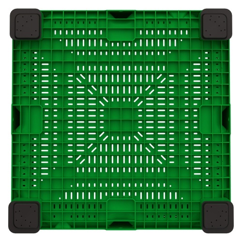 Большой контейнер 1130x1130x760 мм iPlast iBOX салатовый c перфорированными стенками и дном, на ножках