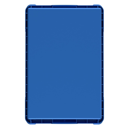 Вкладываемый контейнер INSTORE KV-6442.1 600х400х420 мм iPlast голубой со сплошным дном и распашной крышкой