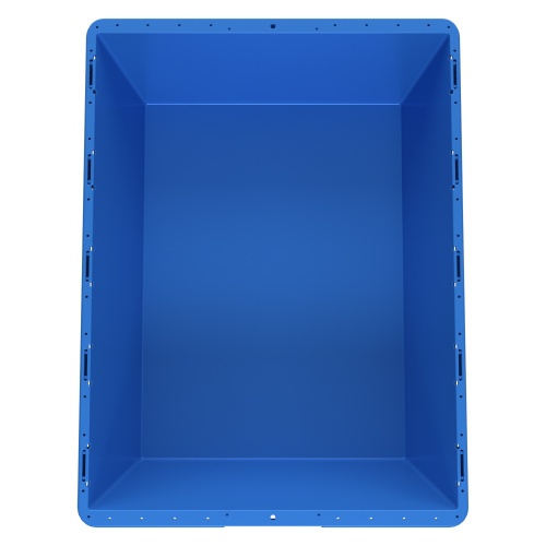 Вкладываемый контейнер INSTORE KVR-8634 800x600x340 мм iPlast голубой с усиленным дном