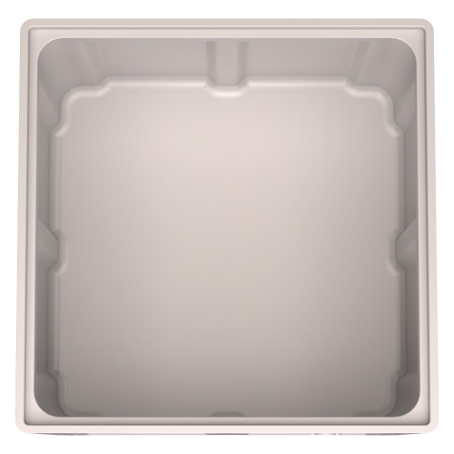 Большой контейнер 1130x1130x760 мм iPlast iBOX светло-серый со сплошными стенками и дном, на ножках