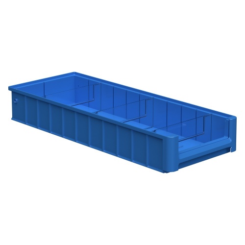 Полочный контейнер SK-6209 600х235х90 мм iPlast голубой с 3 поперечными перегородками