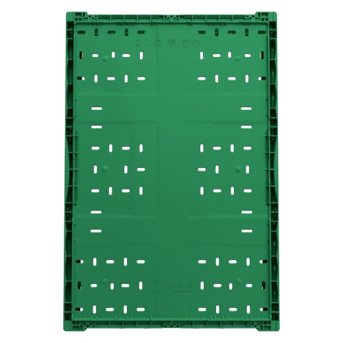 Складной ящик FC-6418 600х400х180 мм iPlast зелёный перфорированный