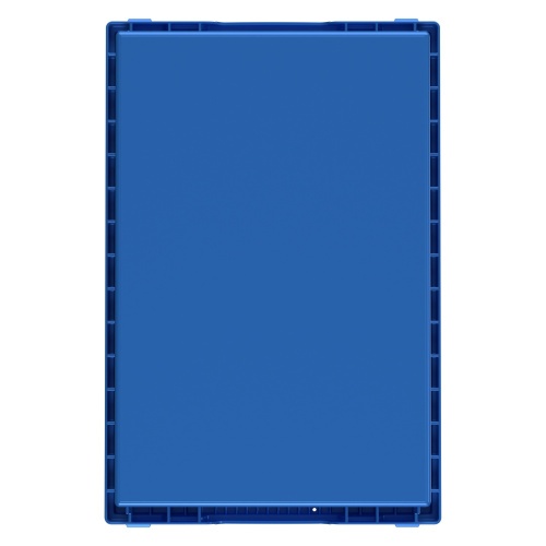 Вкладываемый контейнер INSTORE KV-6432 600x400x320 мм iPlast голубой со сплошным дном