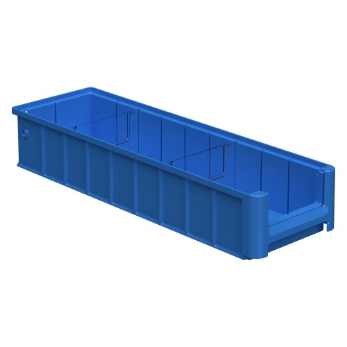 Полочный контейнер SK-51509 500х155х90 мм iPlast голубой с 2 поперечными перегородками