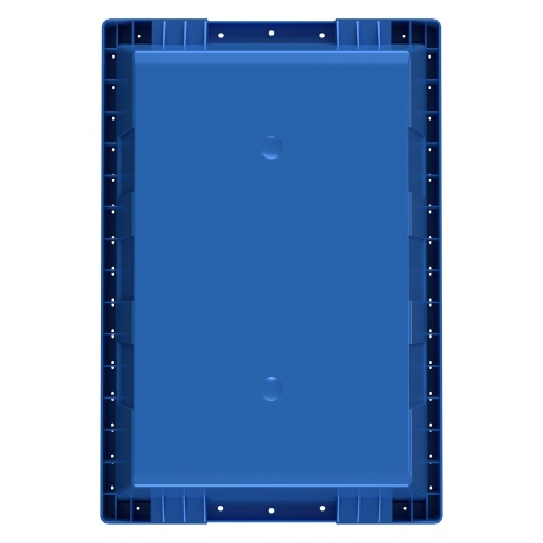 Вкладываемый контейнер INSTORE KV-5314 490x330x140 мм iPlast голубой со сплошным дном