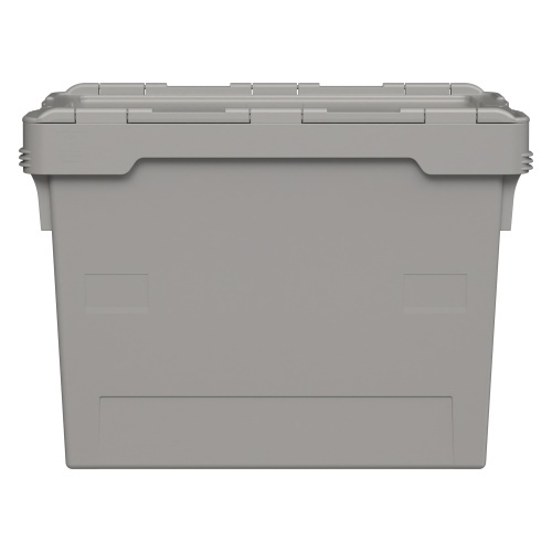 Вкладываемый контейнер INSTORE KV-6442.1 600х398х420 мм iPlast серый со сплошным дном и распашной крышкой Вкладываемый контейнер INSTORE KV-6442.1 600х398х420 мм iPlast серый со сплошным дном и распашной крышкой
