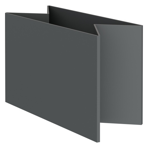 Стенка контейнера Bubble Guard 1190х790х745 мм iPlast PolyBox серая М-образного сложения (N1)