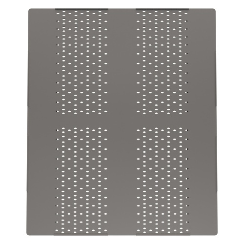 Пластиковый паллет 1200x1000x150 мм iPlast серый перфорированный на 3 полозьях с бортиком Пластиковый паллет 1200x1000x150 мм iPlast серый перфорированный на 3 полозьях с бортиком