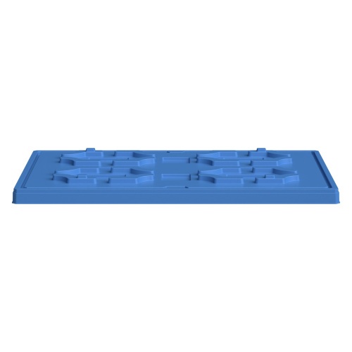 Крышка разборного контейнера Polybox 1210x810x80 мм iPlast голубая