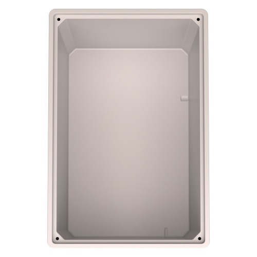 Большой контейнер 1200x800x920 мм iPlast iBOX светло-серый со сплошными стенками и дном, на колёсах