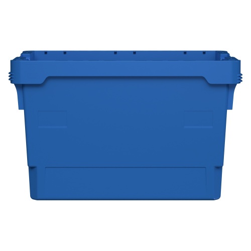 Вкладываемый контейнер INSTORE KV-6437 600x400x370 мм iPlast голубой со сплошным дном