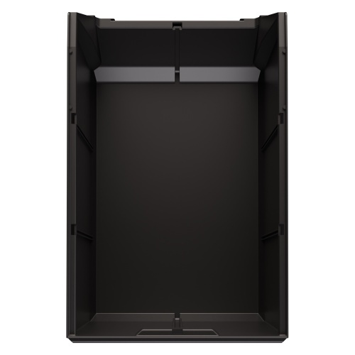 Складской лоток Logic Store 500х300х250 мм iPlast чёрный ЭКО с отверстиями для перегородок N2 (12.407.2)