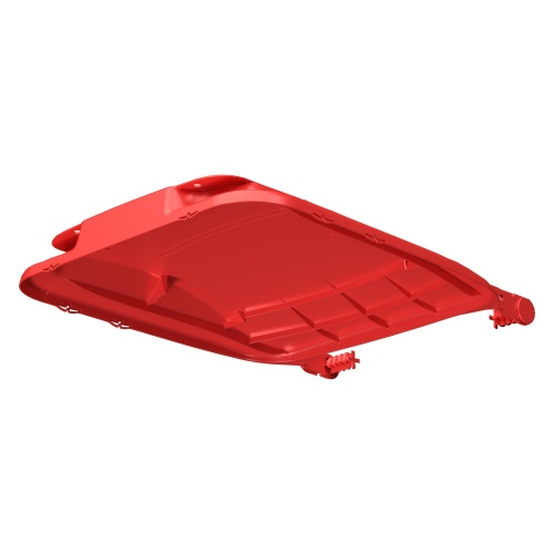 Крышка для мусорного контейнера 120 л (Light) iPlast красная c осями для крепления