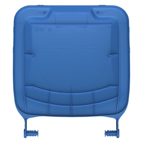 Крышка для мусорного контейнера 120 л (Light) iPlast тёмно-голубая c осями для крепления