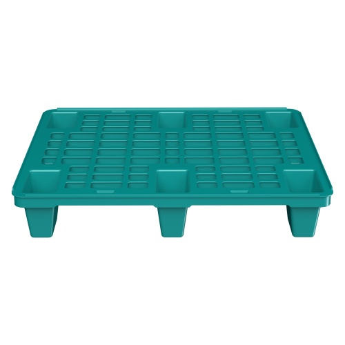 Пластиковый паллет 800x600x140 мм iPlast бирюзовый перфорированный на ножках с бортиком Пластиковый паллет 800x600x140 мм iPlast бирюзовый перфорированный на ножках с бортиком